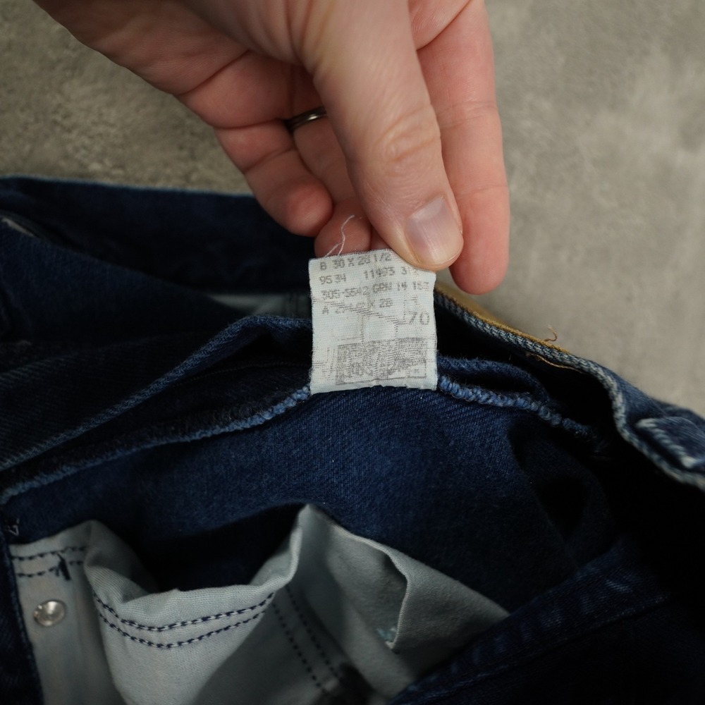 Vintage Lee High Waisted Tapered Leg 80s Jeans Women's 12P Dark Wash 28x27.5 - Picture 10 of 10